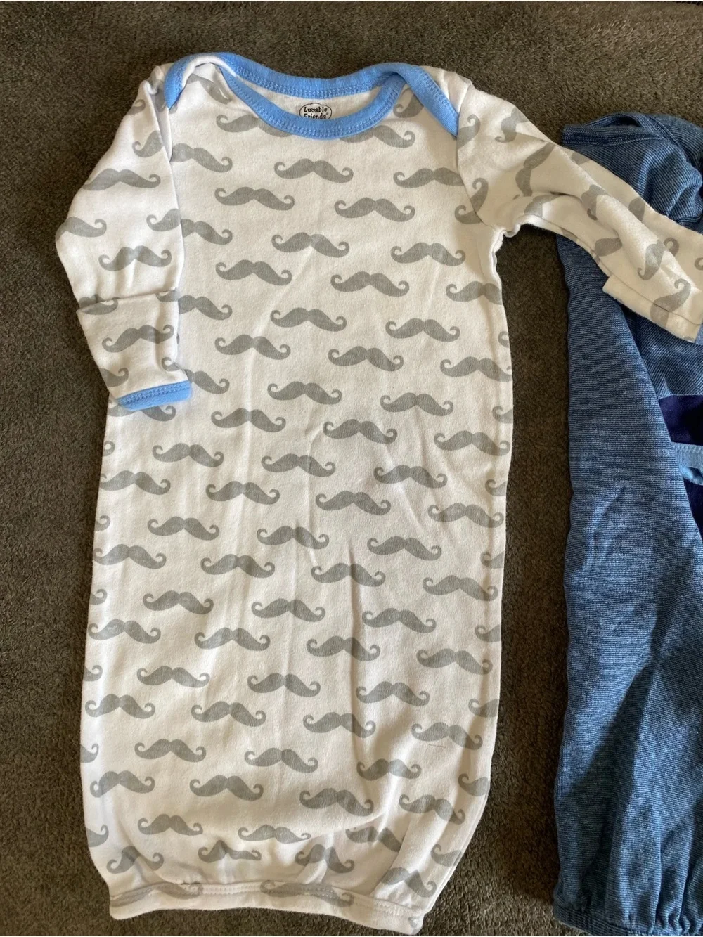Gerber and Lovable Friends Baby Boys Sleepers Gowns Lot 0-6 Months